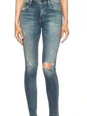 CITIZENS OF HUMANITY Chrissy Uber High-Rise Distressed Skinny Jean - Petite